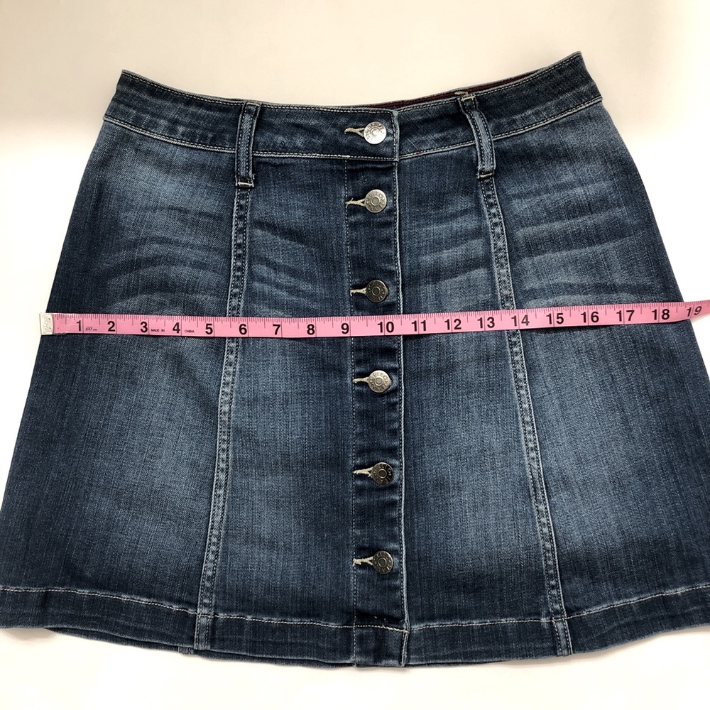 Cello Denim Jeans Button Front Skirt - Picture 5 of 7
